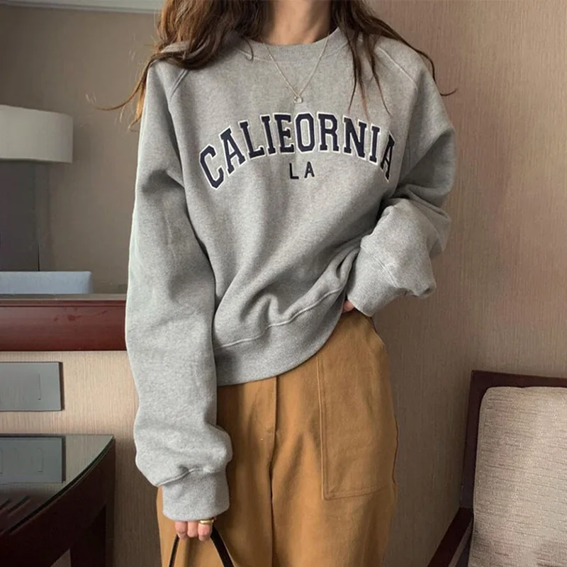Printed Hoodies Pullover Women Round Neck Long Sleeve Letter Printing Sweatshirts VONDA 2022 Casual Blusa Femininas Sweatshirts
Printed Hoodies Pullover Women Round Neck Long Sleeve Letter Printing Sweatshirts VONDA 2022 Casual Blusa Femininas Sweatshirts