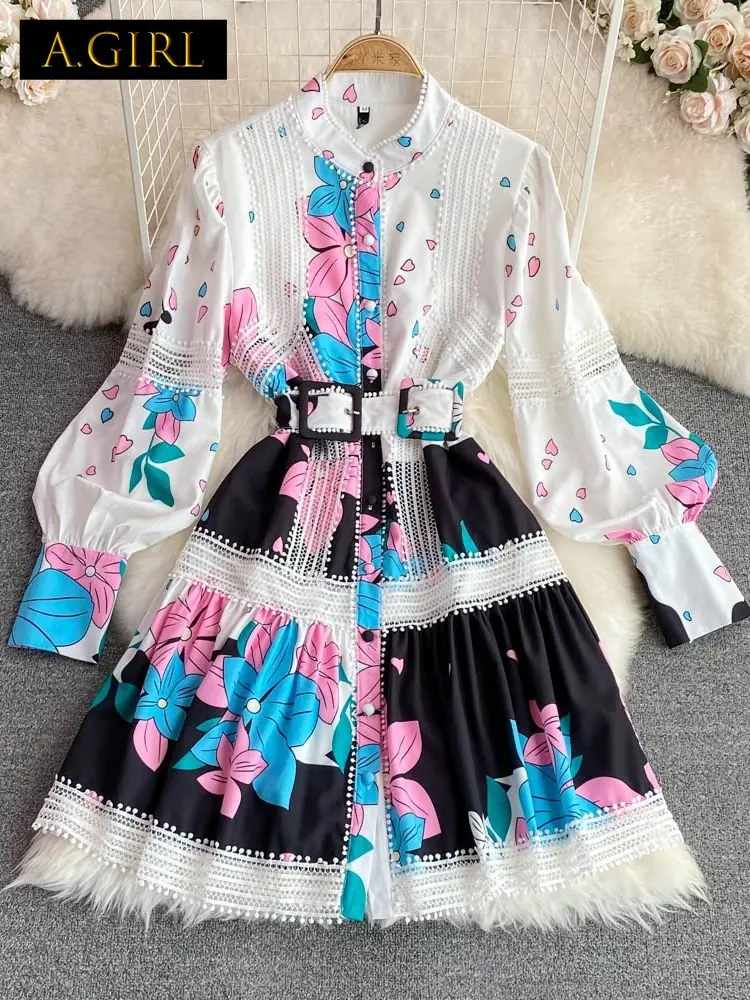 A GIRLS 2022 Spring Summer Holiday Mini Dress Women Stand Collar Long Lantern Sleeve Single Breasted Ruffles Party Vestidos
A GIRLS 2022 Spring Summer Holiday Mini Dress Women Stand Collar Long Lantern Sleeve Single Breasted Ruffles Party Vestidos