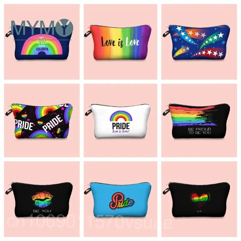 Pride Month Theme Cosmetic Bag Rainbow Print Women Make Up Bag Travel Organizer Female Toiletries Storage Purse Lady MakeUp Case
Pride Month Theme Cosmetic Bag Rainbow Print Women Make Up Bag Travel Organizer Female Toiletries Storage Purse Lady MakeUp Case