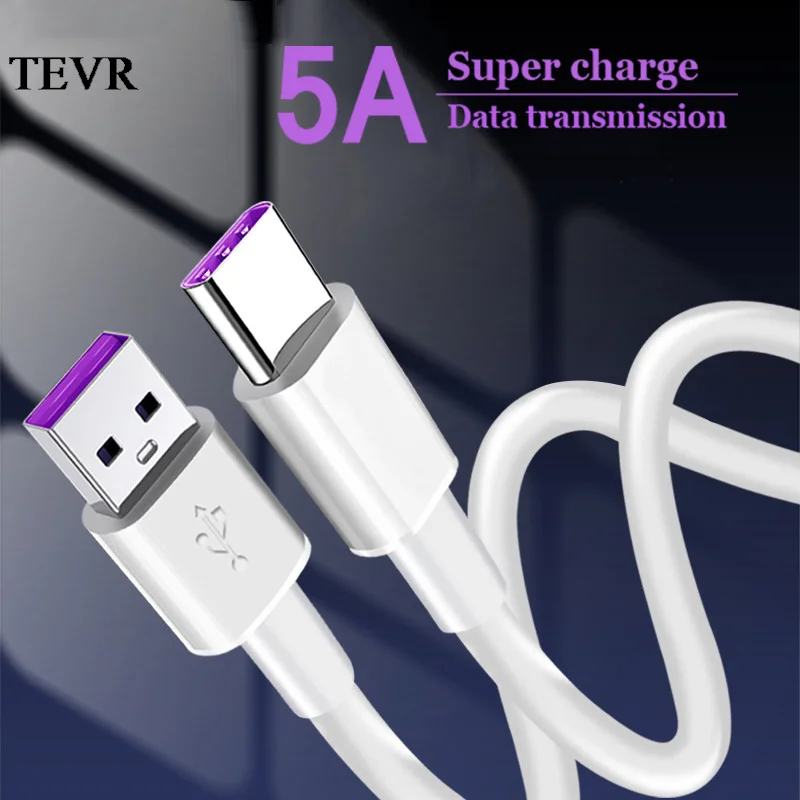 5A Fast USB Type C Cable for Xiaomi Redmi Huawei P30 Pro Samsung S20 S9 S8 Fast Charge Mobile Phone Charging Wire White Cable
5A Fast USB Type C Cable for Xiaomi Redmi Huawei P30 Pro Samsung S20 S9 S8 Fast Charge Mobile Phone Charging Wire White Cable