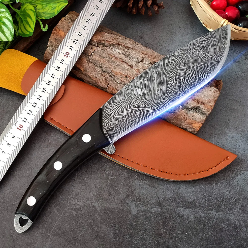 Butcher Knife Wood Handle 8-inches Kitchen Knife Cleaver Meat Slaughter Fish Filleting Knife Laser Damacscus Blade Boning Knives
Butcher Knife Wood Handle 8-inches Kitchen Knife Cleaver Meat Slaughter Fish Filleting Knife Laser Damacscus Blade Boning Knives