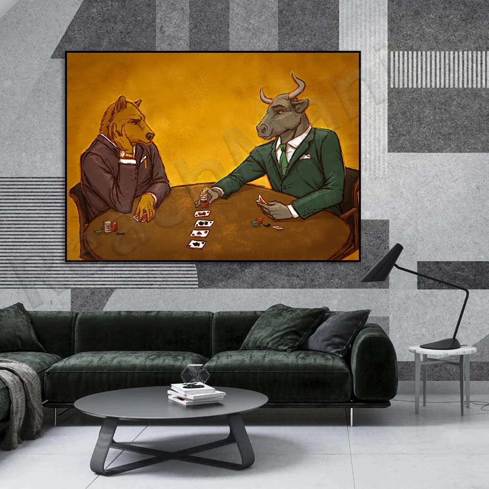 Bull Bear Canvas Painting Posters and Prints Animal Quote Wall Art Picture for Living Room Home Decor Cuadros
Bull Bear Canvas Painting Posters and Prints Animal Quote Wall Art Picture for Living Room Home Decor Cuadros