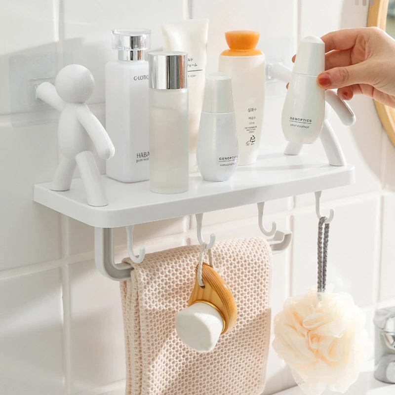 Japanese-style Wall Organizers Shelf Hanging Human-shaped Guardrail Hooks Rack Kitchen Bathroom Creative Storage Rack 2022 New
Japanese-style Wall Organizers Shelf Hanging Human-shaped Guardrail Hooks Rack Kitchen Bathroom Creative Storage Rack 2022 New