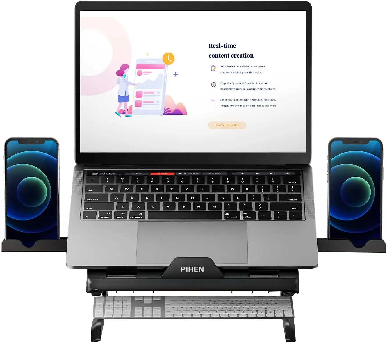 Laptop Stand,Multi-Angle Adjustable Laptop Stand with Heat-Vent, Ergonomic Ventilated Portable Foldable Laptop Riser for Desk
Laptop Stand,Multi-Angle Adjustable Laptop Stand with Heat-Vent, Ergonomic Ventilated Portable Foldable Laptop Riser for Desk