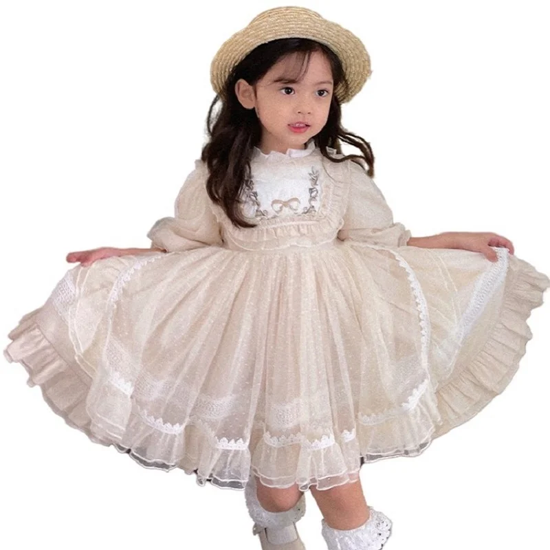 MODX Spanish style Princess Dress Girl Party Dresses Half Long Sleeves Beige Lolita Clothes Party Evening Costume Gifts
MODX Spanish style Princess Dress Girl Party Dresses Half Long Sleeves Beige Lolita Clothes Party Evening Costume Gifts