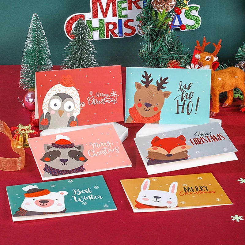 Set Christmas Card Folding Flat Card 6 Sets With Envelope Greeting Card Business Birthday Teacher's Day Universal Card
Set Christmas Card Folding Flat Card 6 Sets With Envelope Greeting Card Business Birthday Teacher's Day Universal Card