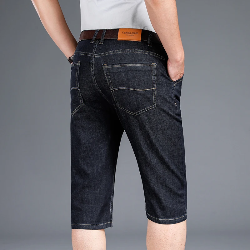 Classic Summer Men's Thin Stretch Short Jeans Business Fashion Cotton Straight Denim Shorts Male Brand Clothes Black Blue
Classic Summer Men's Thin Stretch Short Jeans Business Fashion Cotton Straight Denim Shorts Male Brand Clothes Black Blue