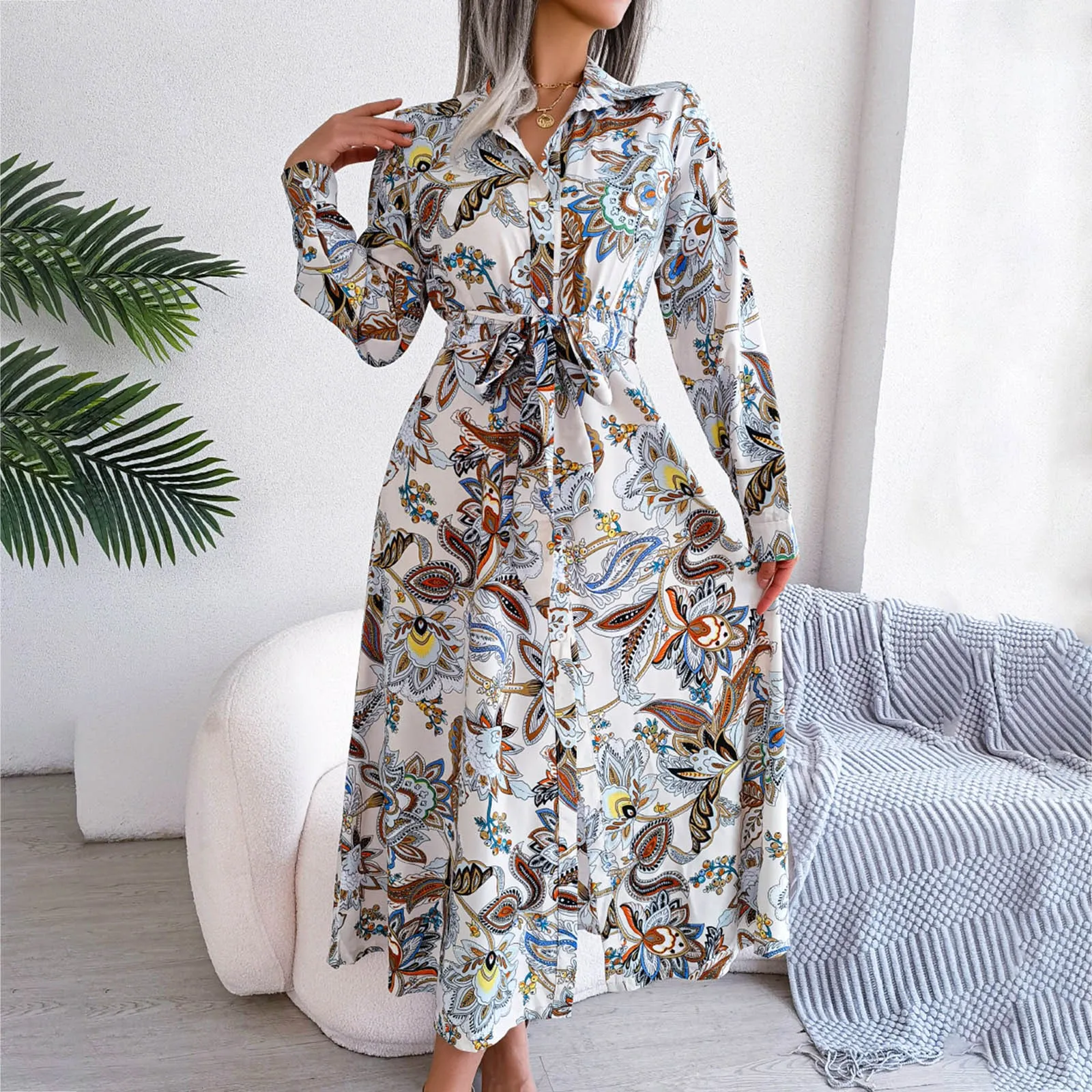 2023 New Women Summer Boho Dress Lapel Neck Short Sleeve Floral Print Party Beach Casual Shirt Dresses Vestidos Mujer Robes
2023 New Women Summer Boho Dress Lapel Neck Short Sleeve Floral Print Party Beach Casual Shirt Dresses Vestidos Mujer Robes