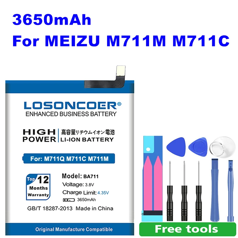 LOSONCOER BA711 3650mAh For Meizu Meilan 6 M6 M711 M711M M711Q M711C High Capacity Phone Battery~In Stock
LOSONCOER BA711 3650mAh For Meizu Meilan 6 M6 M711 M711M M711Q M711C High Capacity Phone Battery~In Stock