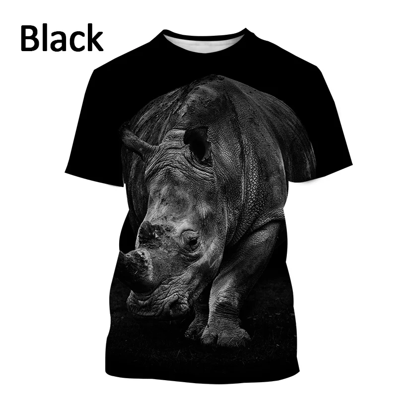 2022 Men's Large Animal Print T-shirt New African Rhino Short-sleeved T Shirt Harajuku Hip-hop Casual Fashion Streetwear Top
2022 Men's Large Animal Print T-shirt New African Rhino Short-sleeved T Shirt Harajuku Hip-hop Casual Fashion Streetwear Top