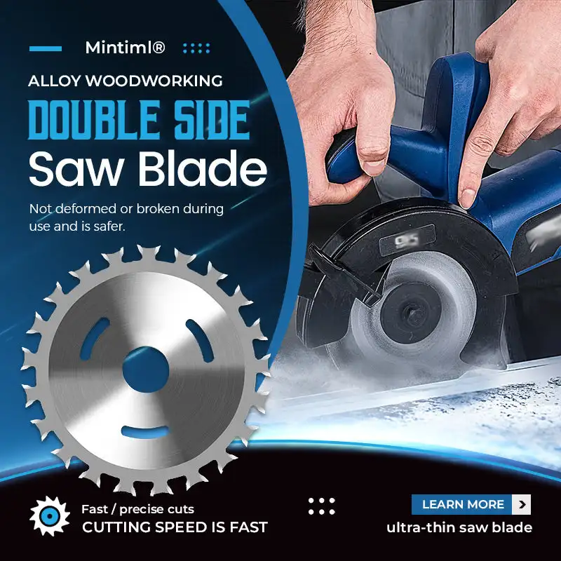 Mintiml® Alloy Woodworking Double Side Saw Blade Circular Cutting Disc Rotating Drilling Tool Accessories For Wood Saw Blade
Mintiml® Alloy Woodworking Double Side Saw Blade Circular Cutting Disc Rotating Drilling Tool Accessories For Wood Saw Blade