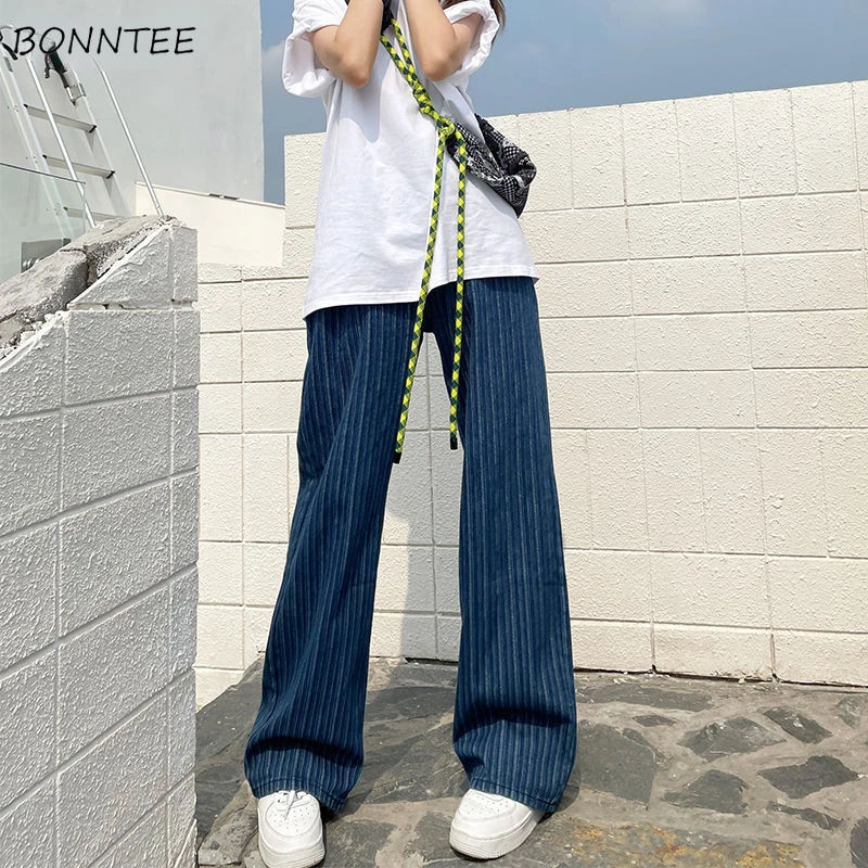Vertical Striped Wide Leg Jeans Women Mopping High Street All-match Baggy Vintage Retro Empire Straight Denim Trousers Slim Cozy
Vertical Striped Wide Leg Jeans Women Mopping High Street All-match Baggy Vintage Retro Empire Straight Denim Trousers Slim Cozy
