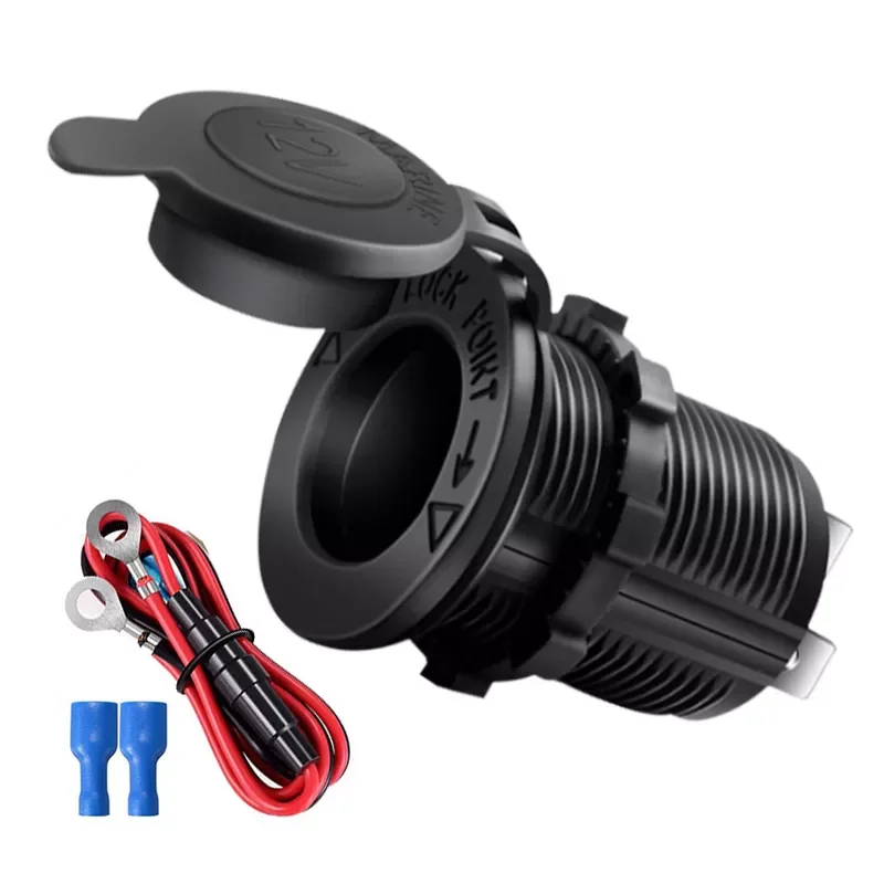 Cigarette Lighter Socket 12V-24V Waterproof Plug Power Outlet Adapter for Marine Boat Motorcycle Truck RV ATV with Wire
Cigarette Lighter Socket 12V-24V Waterproof Plug Power Outlet Adapter for Marine Boat Motorcycle Truck RV ATV with Wire