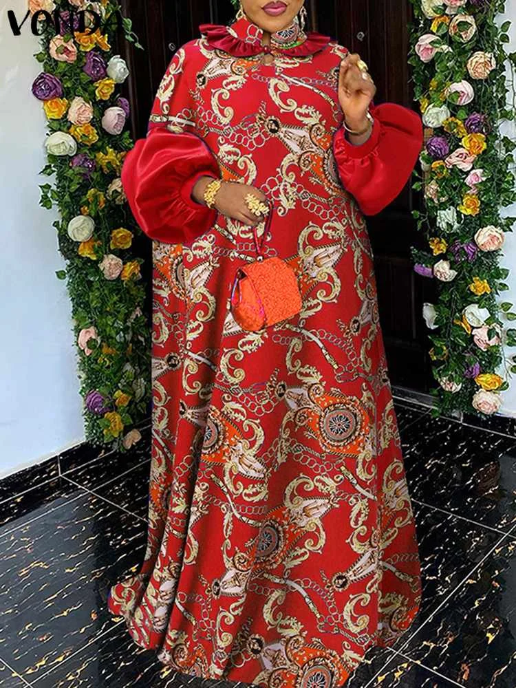 Women Ruffle Dress Vintage Turtleneck Long Puff Sleeve Party Dress VONDA 2022 Bohemian Patchwork Pattern A Long Sundress Baggy
Women Ruffle Dress Vintage Turtleneck Long Puff Sleeve Party Dress VONDA 2022 Bohemian Patchwork Pattern A Long Sundress Baggy