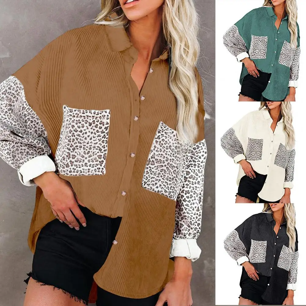 Women Shirt Turn Down Collar Ladies Leopard Patchwork Coat Streetwear Pocket Long Sleeve 2023 Fashion Women Clothes Autumn Shirt
Women Shirt Turn Down Collar Ladies Leopard Patchwork Coat Streetwear Pocket Long Sleeve 2023 Fashion Women Clothes Autumn Shirt