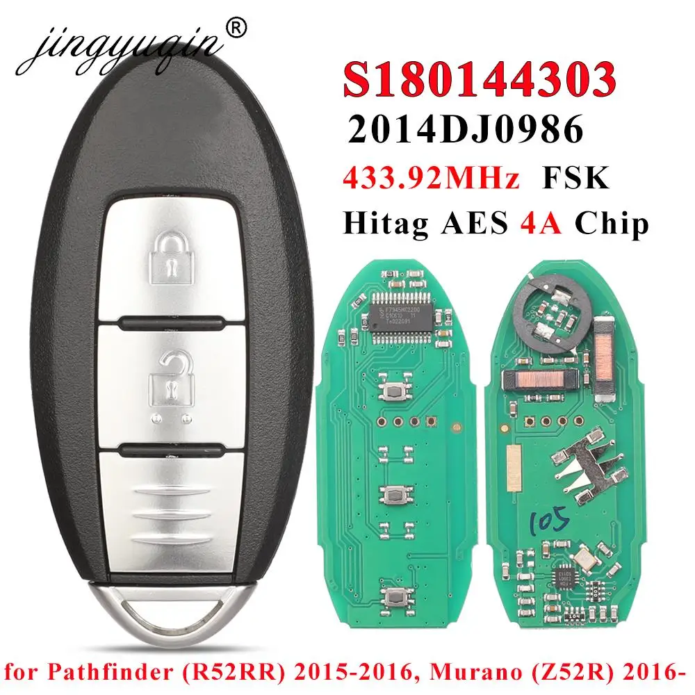 Jingyuqin S180144303 433 МГц 4A чип, безключевая умная деталь для Nissan Pathfinder 2015 2016 Murano 2016 + CMIT2014DJ0986
Jingyuqin S180144303 433 МГц 4A чип, безключевая умная деталь для Nissan Pathfinder 2015 2016 Murano 2016 + CMIT2014DJ0986