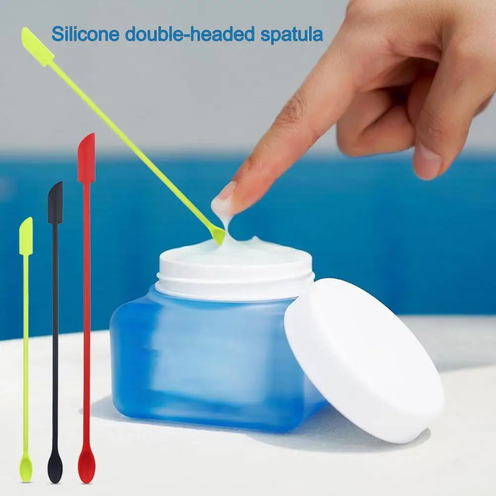 Cosmetic Spatula Double-ended Silicone Spatula Long Handle Easy Cleaning Moisturizer Cream Applicator Cosmetic Scraper
Cosmetic Spatula Double-ended Silicone Spatula Long Handle Easy Cleaning Moisturizer Cream Applicator Cosmetic Scraper