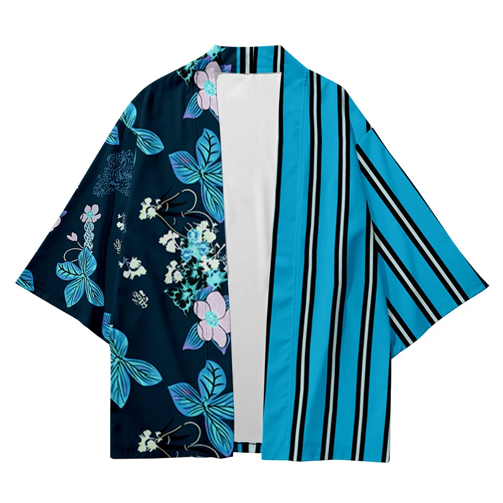 Japanese Sets Kimono cardigan Men Women Robe Cardigan Haori Obi Plus Size XS-6XL Blue Striped Beach Sweatpants Shirt Pant Suit
Japanese Sets Kimono cardigan Men Women Robe Cardigan Haori Obi Plus Size XS-6XL Blue Striped Beach Sweatpants Shirt Pant Suit