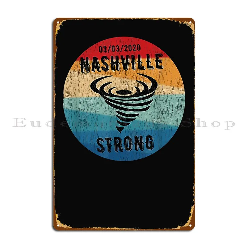 Сильная металлическая декоративная табличка Nashville из Теннесси Торнадо декор для