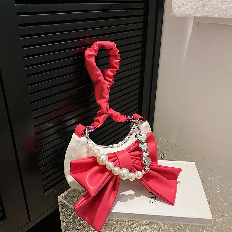 2023 Summer New Bowknot Crossbody Bag High Quality Cute Girl Heart Candy Color Bag Pearl Chain Shoulder Bag for Women
2023 Summer New Bowknot Crossbody Bag High Quality Cute Girl Heart Candy Color Bag Pearl Chain Shoulder Bag for Women