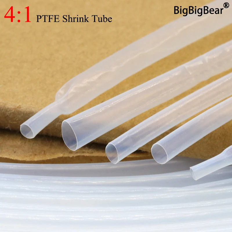 1/2/5m PTFE Heat Shrink Tube 4:1 Shrinkage Ratio Diameter 2mm 4mm 6mm 8mm 9.6mm High Temperature 260Deg. C/600V Translucent
1/2/5m PTFE Heat Shrink Tube 4:1 Shrinkage Ratio Diameter 2mm 4mm 6mm 8mm 9.6mm High Temperature 260Deg. C/600V Translucent