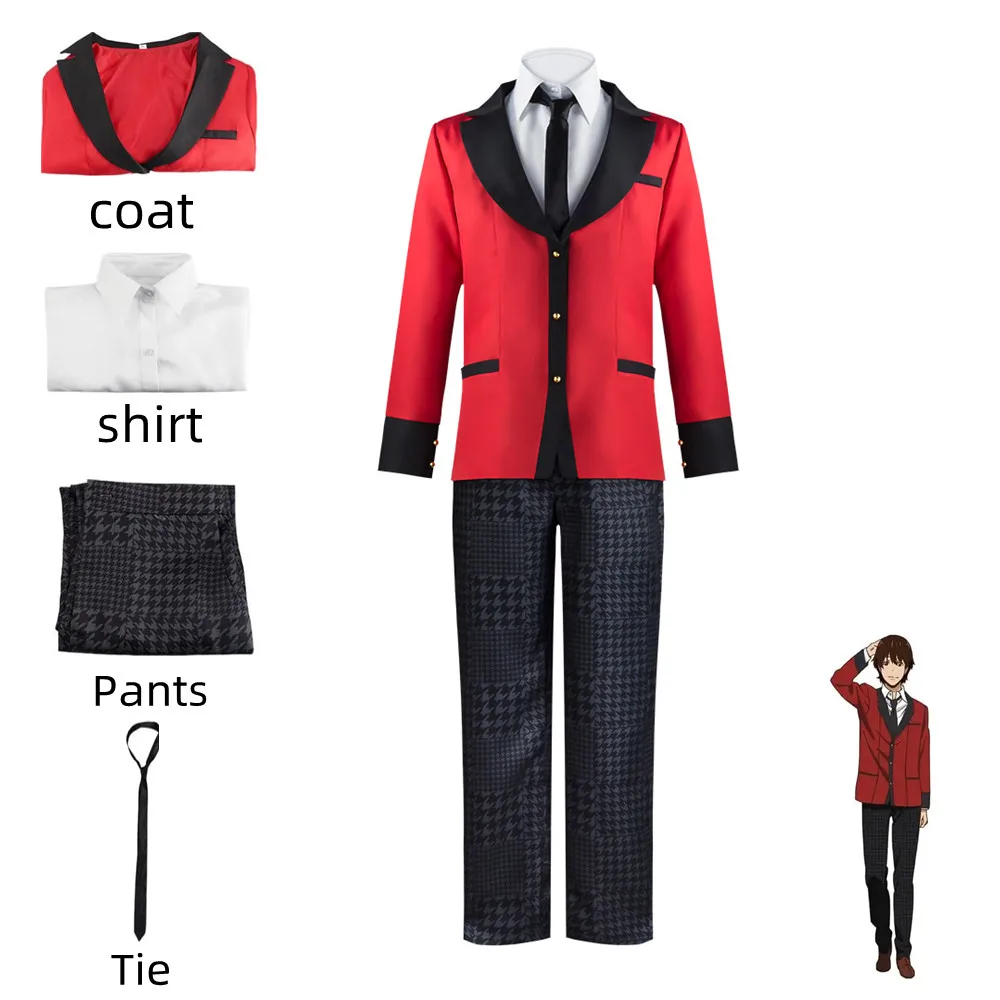 Anime Eiga Kakeguru Ryōta Suzui Cosplay Costume Red Blazer Shirt Plaid Pants Man Woman Japanese School Uniform Halloween Suit
Anime Eiga Kakeguru Ryōta Suzui Cosplay Costume Red Blazer Shirt Plaid Pants Man Woman Japanese School Uniform Halloween Suit