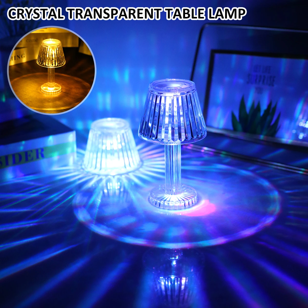 Mini Crystal Diamond Table Lamp Crystal Bedside Lamp Warm Light/Color Bed Lamp Decorative LED Night Light Sleeping Bedside Lamp
Mini Crystal Diamond Table Lamp Crystal Bedside Lamp Warm Light/Color Bed Lamp Decorative LED Night Light Sleeping Bedside Lamp