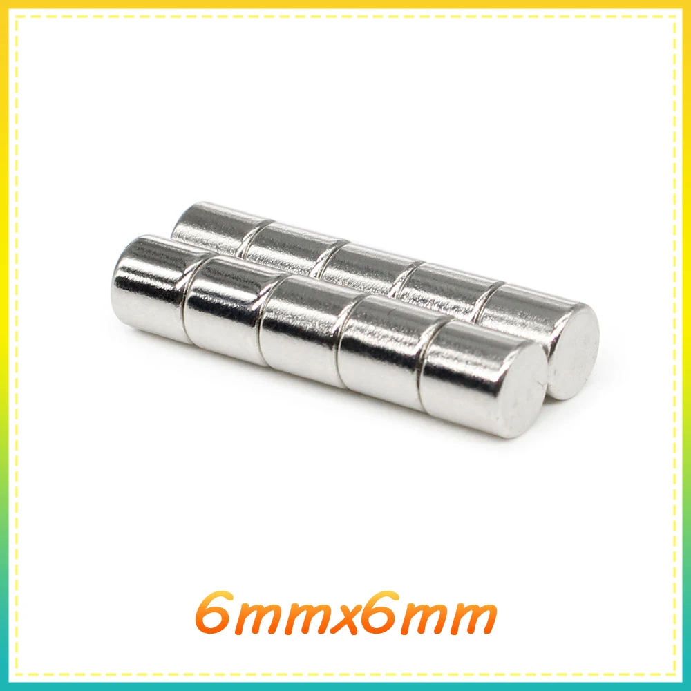 20/50/100/150/200/300PCS 6x6 mm Round Strong Powerful Magnetic Magnet N35 Permanent Neodymium Magnet Disc 6x6mm 6*6 mm
20/50/100/150/200/300PCS 6x6 mm Round Strong Powerful Magnetic Magnet N35 Permanent Neodymium Magnet Disc 6x6mm 6*6 mm
