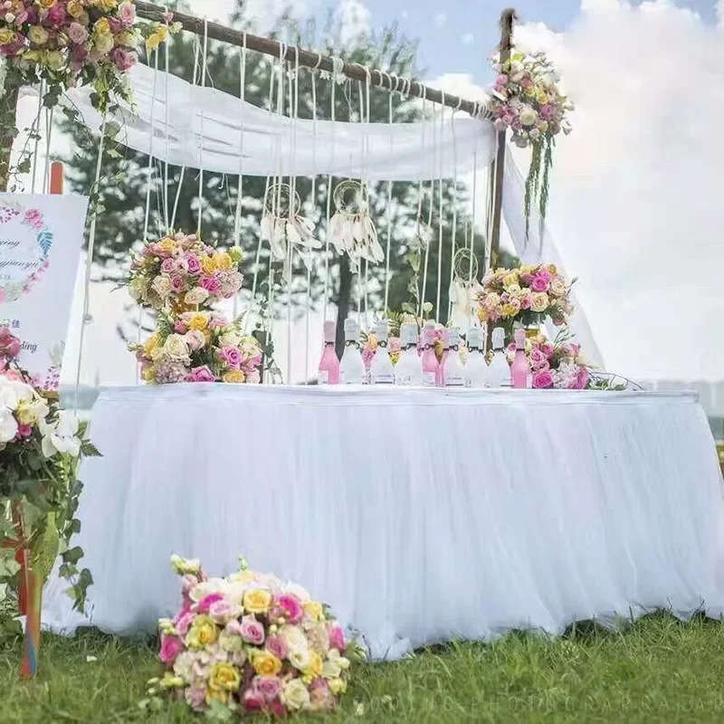 280x76cm Pink Table Skirt Wedding Party White Tutu Tulle Tableware Cloth Baby Shower Birthday Party Table Skirt Home Decor 190cm
280x76cm Pink Table Skirt Wedding Party White Tutu Tulle Tableware Cloth Baby Shower Birthday Party Table Skirt Home Decor 190cm