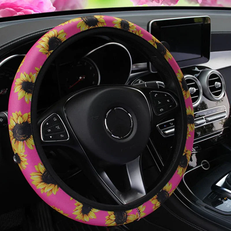 Car Steering Wheel Cover Daisy Sunflower Auto Interior Decoration Knitted Steering Wheel Cover Universal Car Accessories
Car Steering Wheel Cover Daisy Sunflower Auto Interior Decoration Knitted Steering Wheel Cover Universal Car Accessories
