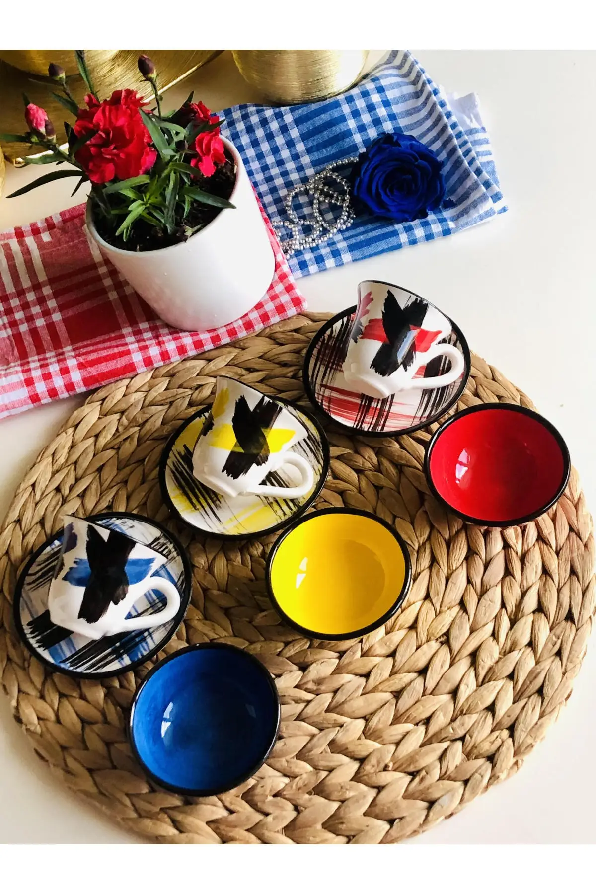 Amazing Turkish Greek Arabic Coffee & Espresso Cup Set Colorful 3 Psc. cup and bowls
Amazing Turkish Greek Arabic Coffee & Espresso Cup Set Colorful 3 Psc. cup and bowls