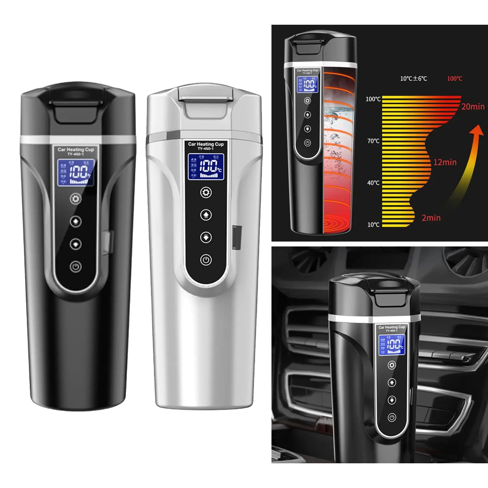 450ml Car Electric Kettle Heater 12V/24V Touch Control Heating Cup for Travel Truck Coffee Stainless Steel Water Bottle Pot
450ml Car Electric Kettle Heater 12V/24V Touch Control Heating Cup for Travel Truck Coffee Stainless Steel Water Bottle Pot