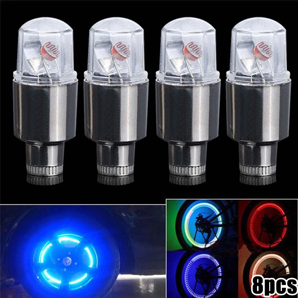 8Pcs LED Wheels Tire Air Valve Stem Cap Colorful Neon Light Atmosphere Lamp For Car Motor Bike Decorative Lamps & Strips
8Pcs LED Wheels Tire Air Valve Stem Cap Colorful Neon Light Atmosphere Lamp For Car Motor Bike Decorative Lamps & Strips