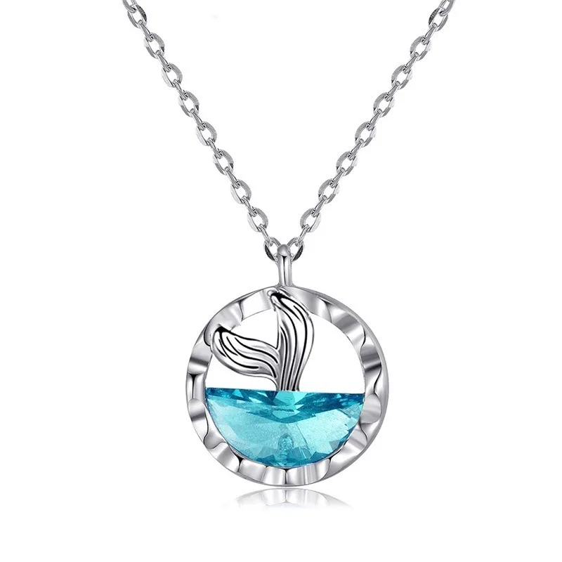 Multiple Styles Blue Mermaid Pendant Fishtail Clavicle Chain Ocean Crystal Necklace for Women Jewelry Choker Collares Para Mujer 
Multiple Styles Blue Mermaid Pendant Fishtail Clavicle Chain Ocean Crystal Necklace for Women Jewelry Choker Collares Para Mujer