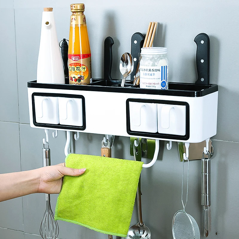Multi-function kitchen shovel spoon knife holder wall-mounted knife holder storage rack Multi Use seasoning rack non-perforating
Multi-function kitchen shovel spoon knife holder wall-mounted knife holder storage rack Multi Use seasoning rack non-perforating