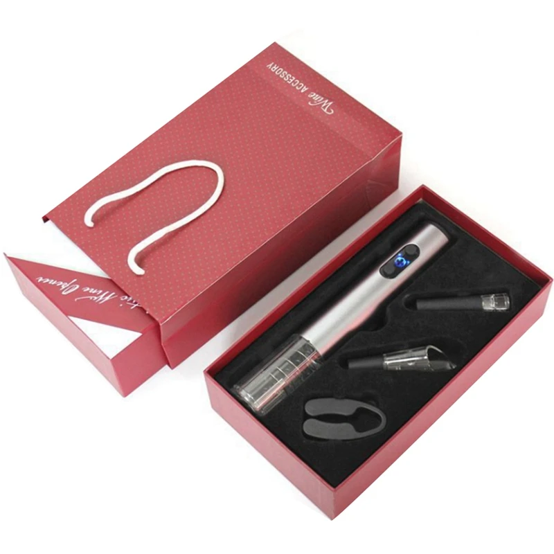 Electric Wine Bottle Opener Set Automatic One-Button Touch Red Wine Corkscrew Battery Type Wine Electric Screwdriver Set
Electric Wine Bottle Opener Set Automatic One-Button Touch Red Wine Corkscrew Battery Type Wine Electric Screwdriver Set