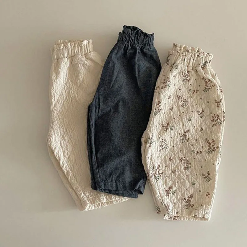 Autumn new boys' and girls' floral solid color casual pants children's baby loose radish pants
Autumn new boys' and girls' floral solid color casual pants children's baby loose radish pants
