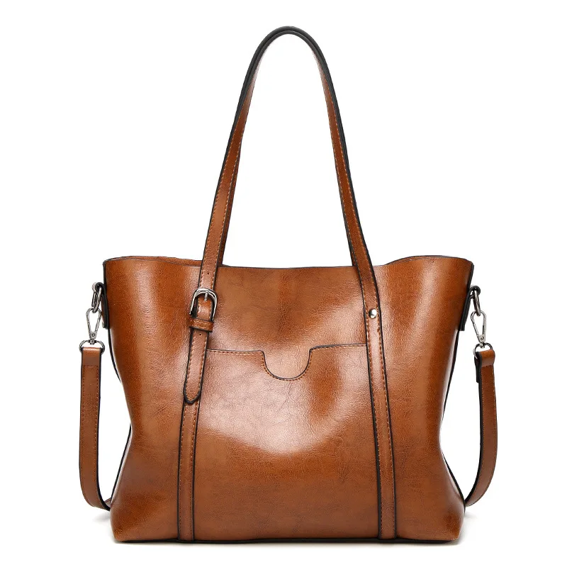 

Messenger Bags for Women 2023 Large Size Casual Tote Handbags Solid Leather Handbag Famous Brand Shoulder Bag Sac Bolsa Feminina