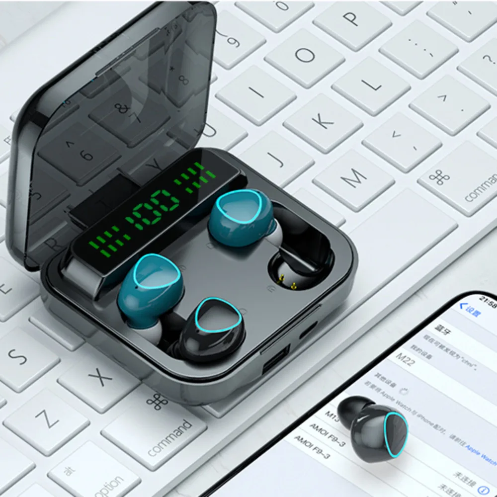 M22 TWS Couple Wireless Bluetooth Earphones Touch Stereo Sports Digital Display 9D Four For Dual People Use
M22 TWS Couple Wireless Bluetooth Earphones Touch Stereo Sports Digital Display 9D Four For Dual People Use