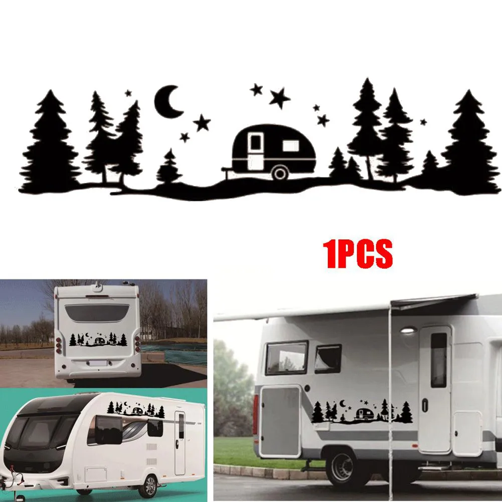 Black Car RV Camper Sticker Motorhome Star Moon Tree Graphic Vinyl Decal 86x22cm Exterior Accessories Car Stickers
Black Car RV Camper Sticker Motorhome Star Moon Tree Graphic Vinyl Decal 86x22cm Exterior Accessories Car Stickers