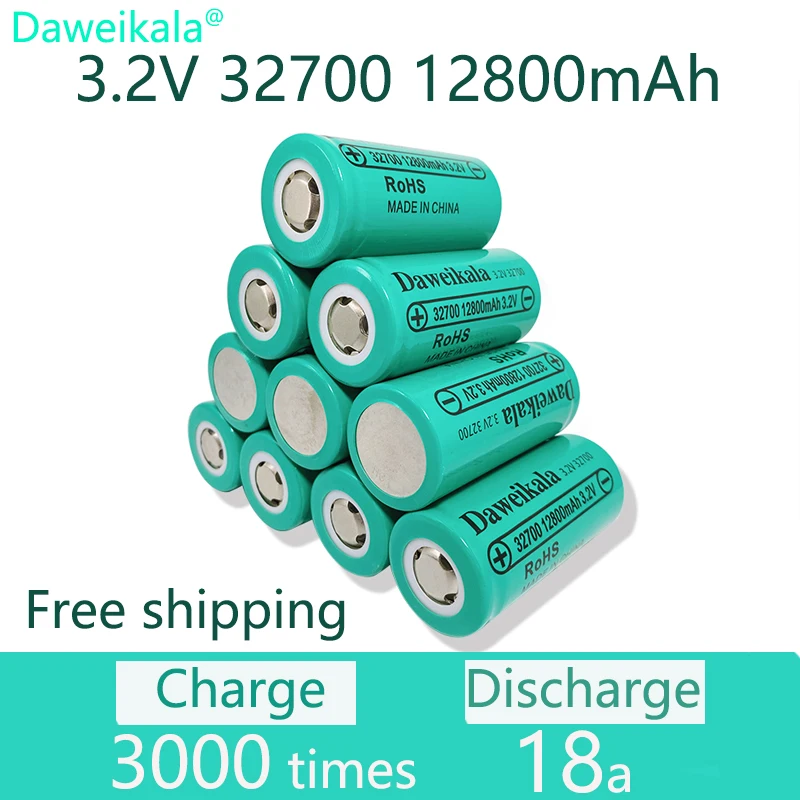 10pcs100% Original 32700 12800mAh 3.2V lifepo4 Rechargeable Battery Professional Lithium Iron Phosphate Power Battery with screw 
10pcs100% Original 32700 12800mAh 3.2V lifepo4 Rechargeable Battery Professional Lithium Iron Phosphate Power Battery with screw