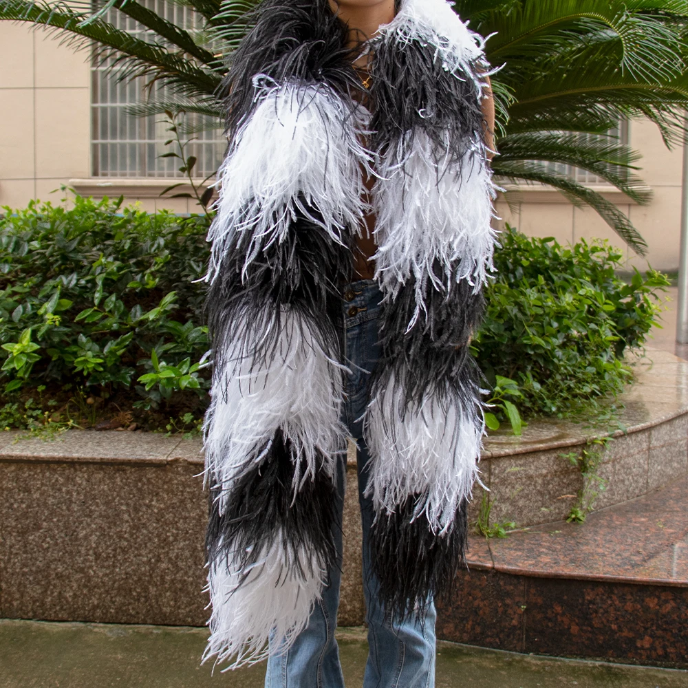 2meter Black and White Ostrich Feathers Boa 20ply Natural Feather Boas Diy Party Dress Holiday Creative Clothing Craft Plumes
2meter Black and White Ostrich Feathers Boa 20ply Natural Feather Boas Diy Party Dress Holiday Creative Clothing Craft Plumes