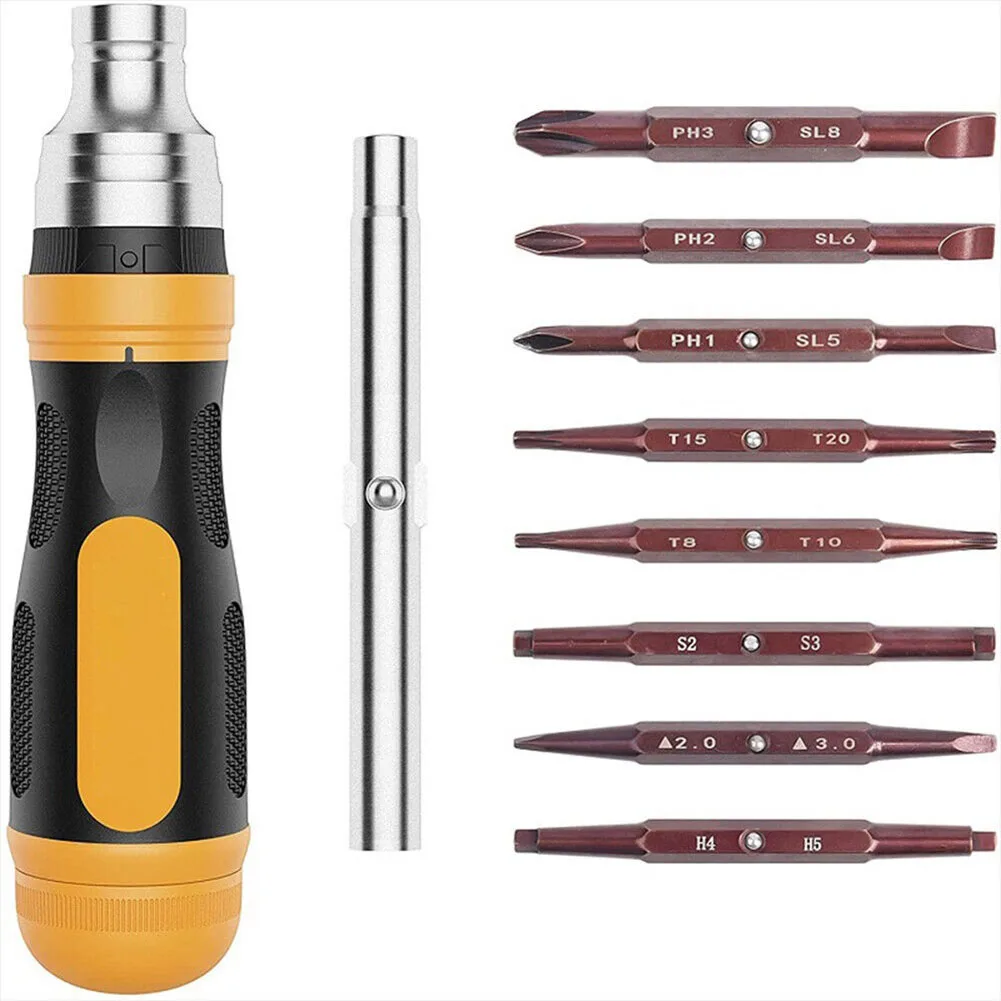 10 Pcs Precision Ratchet Screwdriver Bit Handle Kit Flat/cross/ Trox Driver Head Multi-Function Dual For Repairing Hand Tools
10 Pcs Precision Ratchet Screwdriver Bit Handle Kit Flat/cross/ Trox Driver Head Multi-Function Dual For Repairing Hand Tools