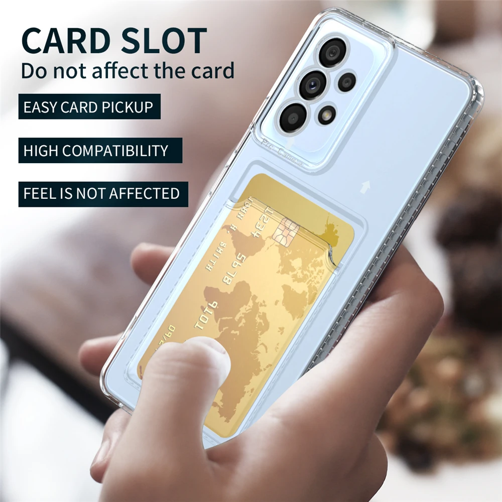 Clear Silicone Wallet Case for Samsung Galaxy A51 A71 A12 A22 A32 A52 A72 A13 A23 A33 A53 A73 M33 M53 Shockproof Card Slot Cover
Clear Silicone Wallet Case for Samsung Galaxy A51 A71 A12 A22 A32 A52 A72 A13 A23 A33 A53 A73 M33 M53 Shockproof Card Slot Cover