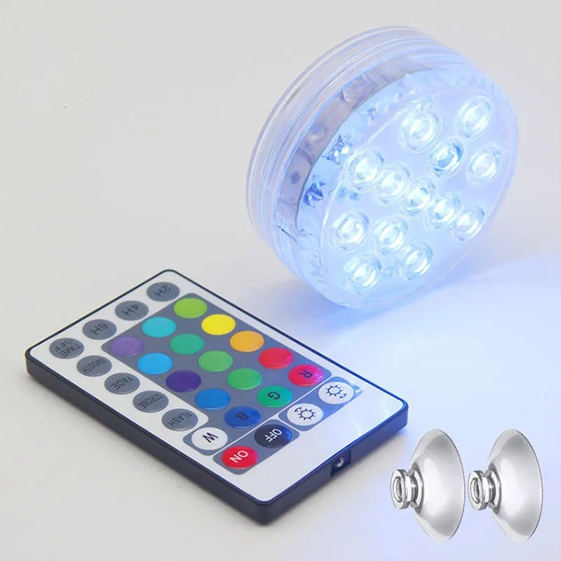 Rgb Underwater Ligh 13 Led Remote Control Submersible Lamp With Magnet And Suction Cup Outdoor Garden Pool Party Night Light New
Rgb Underwater Ligh 13 Led Remote Control Submersible Lamp With Magnet And Suction Cup Outdoor Garden Pool Party Night Light New