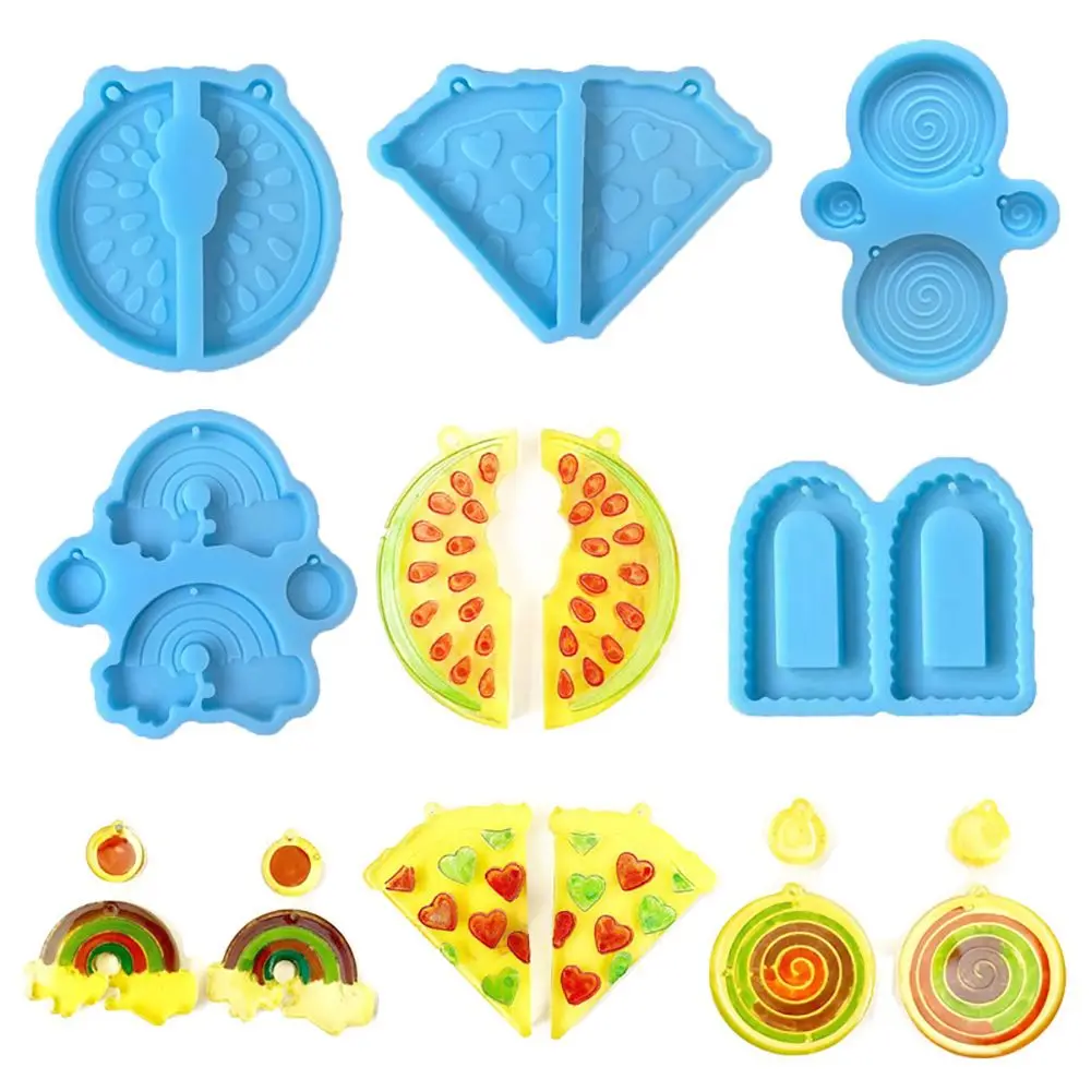Handmade Rainbow Pendant DIY Epoxy Earrings Silicone Mold Ear Studs Resin Molds Casting Mould
Handmade Rainbow Pendant DIY Epoxy Earrings Silicone Mold Ear Studs Resin Molds Casting Mould