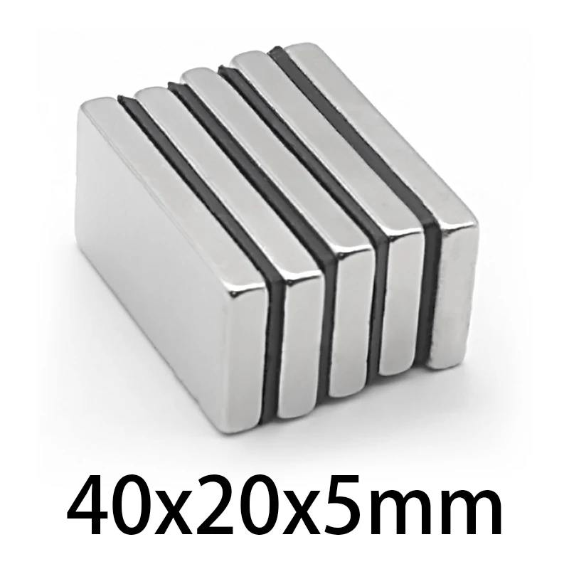 1~15PCS 40x20x5 Block Neodymium Magnet 40x20x5mm Powerful Strong Magnet N35 Rare Earth Magnet Sheet 40*20*5
1~15PCS 40x20x5 Block Neodymium Magnet 40x20x5mm Powerful Strong Magnet N35 Rare Earth Magnet Sheet 40*20*5