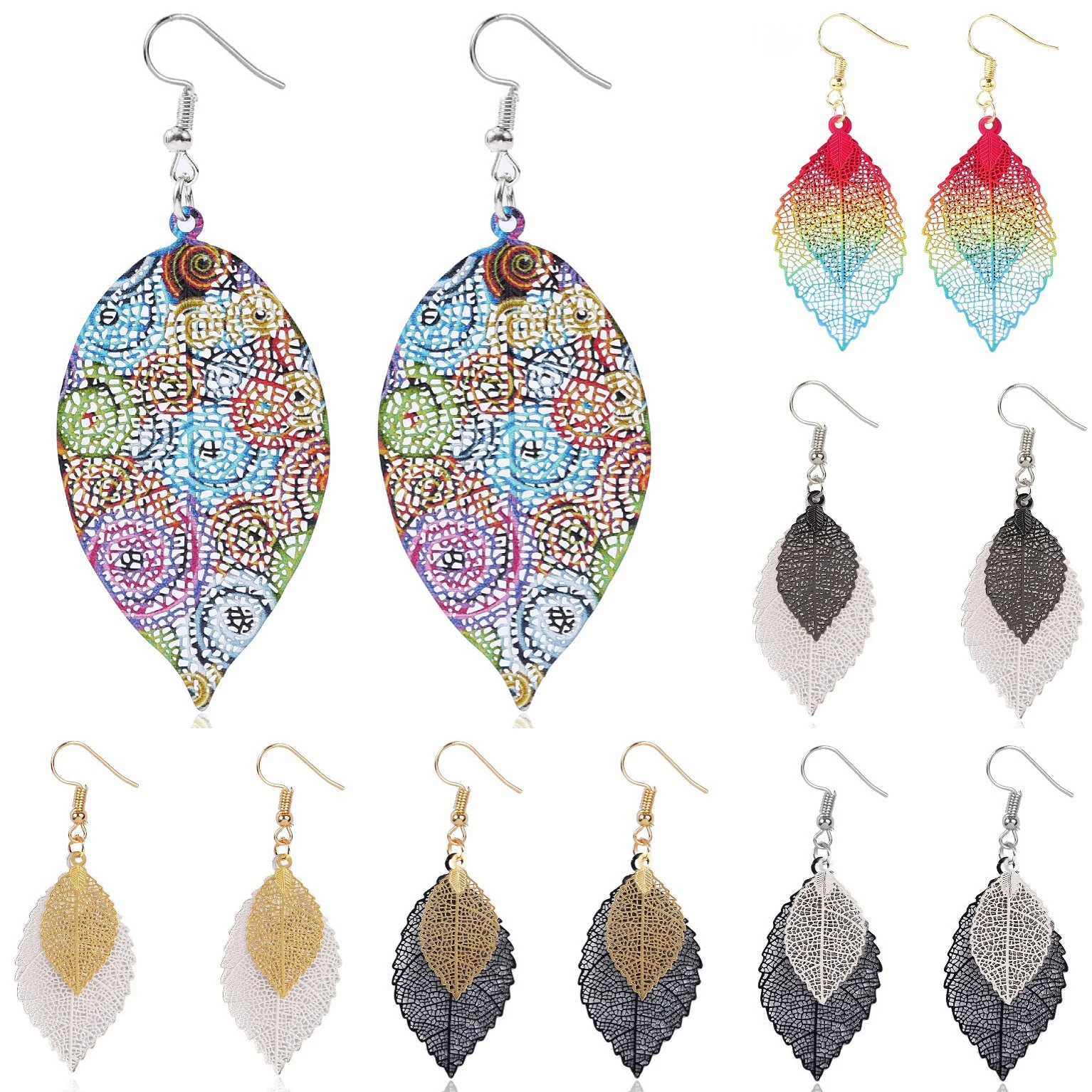 2023 New Women's Earrings Retro Gold Color Simple Double Hollow Leaf Pendant Earrings for Women
2023 New Women's Earrings Retro Gold Color Simple Double Hollow Leaf Pendant Earrings for Women