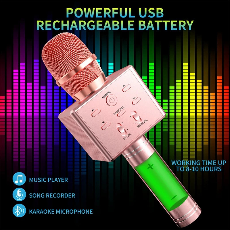 K8 wireless bluetooth karaoke microphone portable microphone karaoke audio condenser microphone home recording
K8 wireless bluetooth karaoke microphone portable microphone karaoke audio condenser microphone home recording