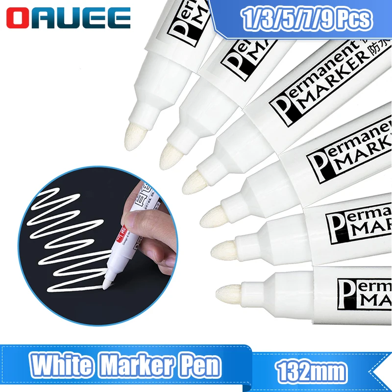

Белая ручка-маркер, водонепроницаемый пластиковый маркер для перманентного письма, ручка для граффити, товары для творчества, ручные инстр...